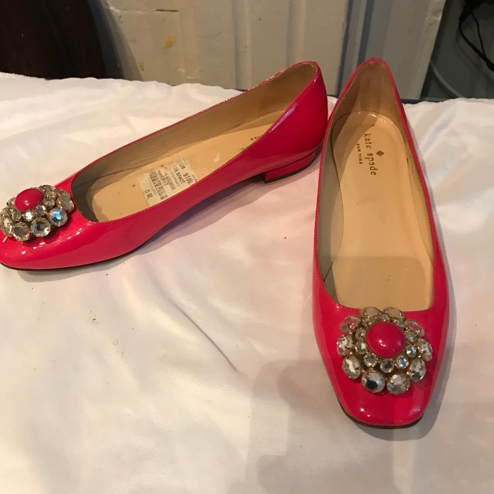 COPY - Kate Spade pink flat shoe. NEVER WORN. Siz…